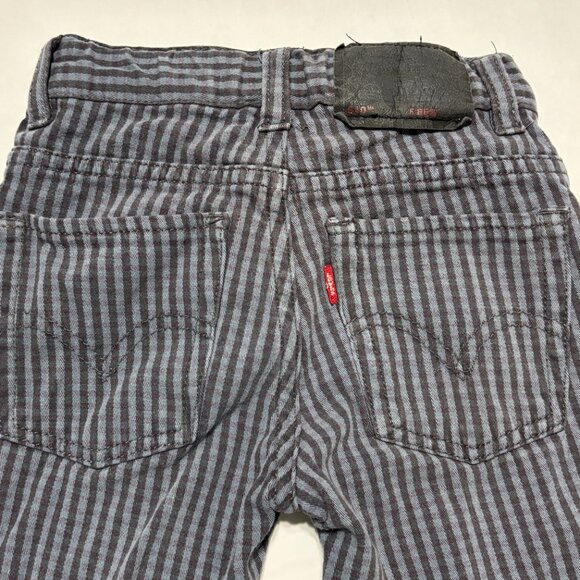 Lot 3 Levi’s Kids Boys 5 Regular 510 Super Skinny Jeans Blue Striped Distressed‎ - Picture 4 of 16